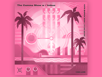 Comma Collective artwork brand illustration bright color cover cover artwork cover design design digital illustration dj illustration music pink