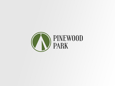 Pinewood Park Logo holiday logo logo design native american tipi
