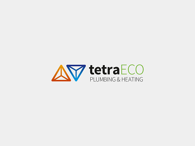 Tetra Eco Plumbing & Heating - Logo branding eco heating logo plumber plumbing