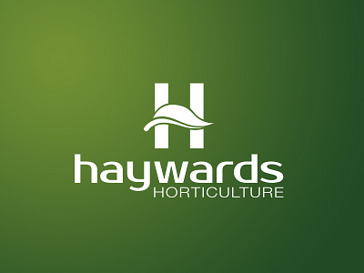 Haywards Logo White branding gardener horticulture identity logo