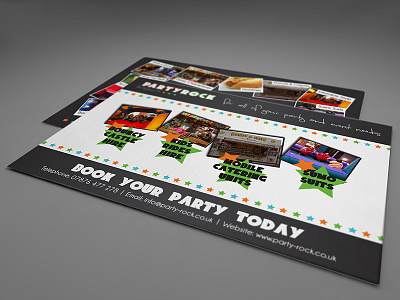 Party Rock Leisure Leaflet (reverse) brochure flyer leaflet promo