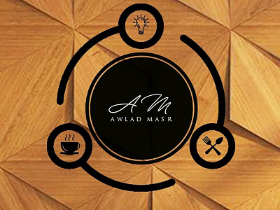 awlad Masri Cafe branding design logo