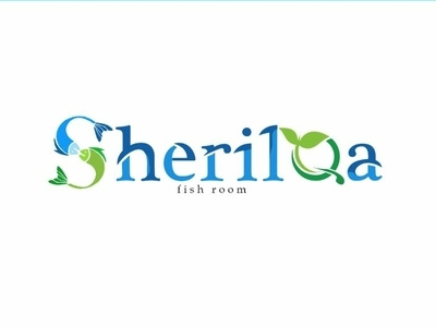 Sherilqa fish room branding design icon logo typography vector