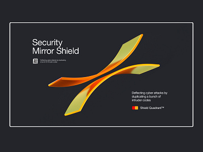 Mirror Shield 3d branding cgi crypto glass saas tech web design
