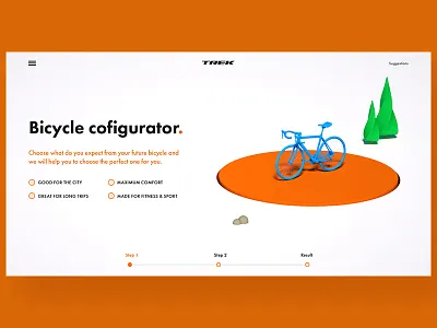 Bicycle configurator 3d art direction bicycle bike c4d ui ux