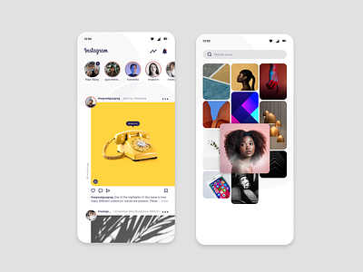 Too Minimal Instagram design figma grid image instagram minimal ui