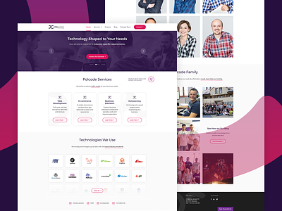 Polcode Redesign 404 about us agency footer gallery header landing page landing page more pink poland redesign services softwarehouse technologies ui ux violet