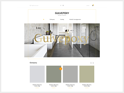 Gulvepoxy clean design ecommerce landing page menu minimalistic products search shopping cart store typography ui ux webdesign website whitespace