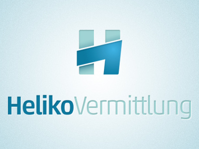 Heliko arrow blue h logo recruit recruitment vermittlung