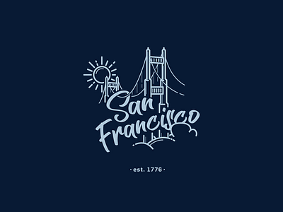 San Francisco badge bay blue blue and white bridge logo san francisco