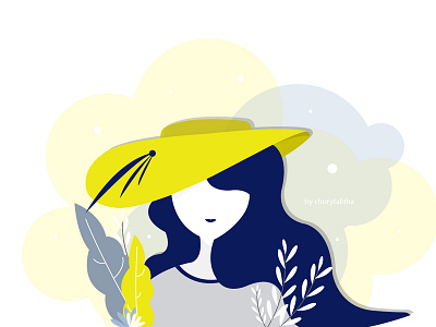 Woman animation design flat icon illustration minimal vector