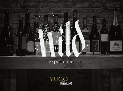 Wild Experience Yugo the Bunker branding design handmade lettering logo