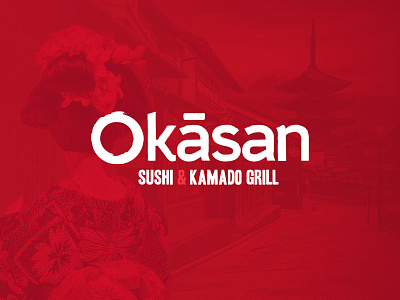 Okasan Japan Restaurant branding design handmade icon logo