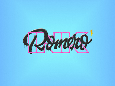 Romero Ink Tattoo Artist branding handmade ink lettering logo logotype madrid romero tattoo art tattoo artist