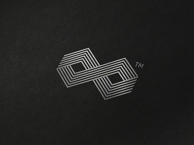 InfinityArt Silver Foil branding businesscard design geometric logo minimal stamping