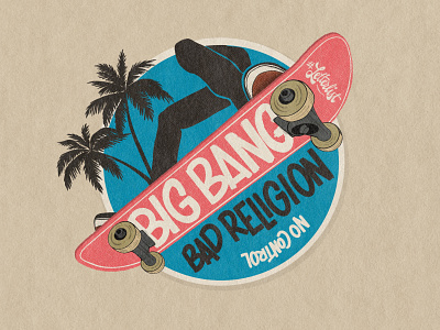 Big Bang badge california custom design dribbble handmade illustration lettering losangeles music punk skate