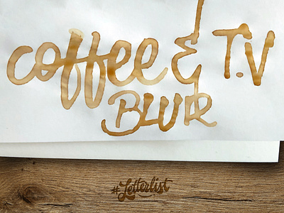 Coffee and TV brand identity branding custom dribbble handmade lettering logo music typography ui