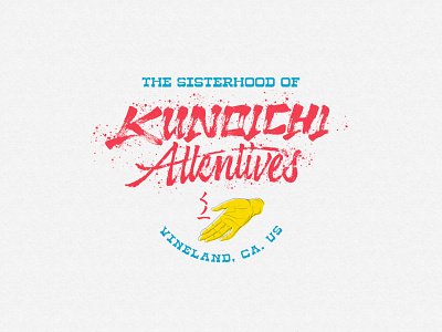 The Sisterhood of Kunoichi Attentives brand identity branding custom design dribbble handmade illustration kern lettering logo ninja