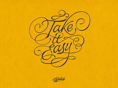 Take It Easy custom dribbble handmade lettering lettermark letters music type typeface typography