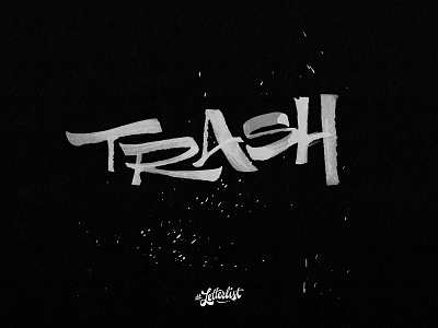 Trash 36daysoftype custom handmade letter lettering music ruling pen texture type typeface typography