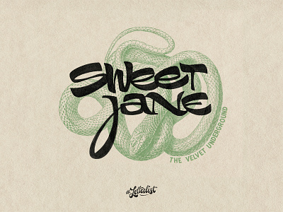 Sweet Jane custom dribbble handmade lettering letters music type typeface typography underground velvet