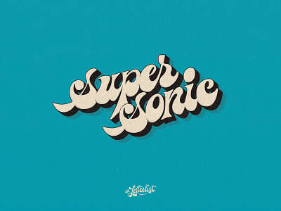 Supersonic british custom dribbble handlettering handmade lettering letters music oasis pop type typeface typography