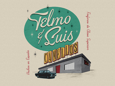 "Telmo & Luis" custom dribbble handmade illustration lettering letters type typeface typography