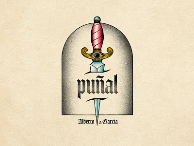 Puñal custom dribbble handmade illustration lettering letters tattoo type typography