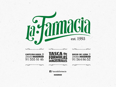 La Farmacia branding design lettering logo typography ui vector