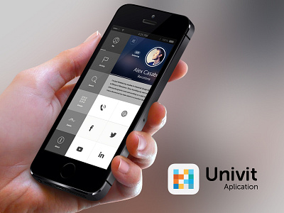 Univit UI app design interface social app space gray ui ui