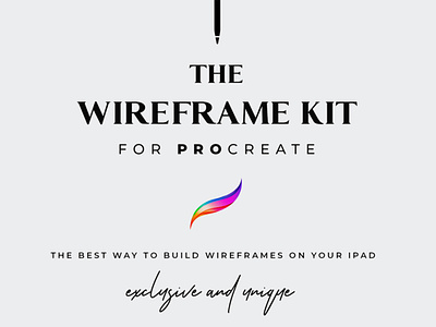 The Wireframe Kit for Procreate apple pencil ipad app ipad pro low fidelity wireframes procreate procreate app procreate brushes the wireframe kit ui ui concept ui8 ui8net ux ux design wireframe kit wireframes wireframing wireframing brushes