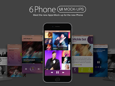 FREE iPhone 6 UI Mock Ups app mockup app ui mock ups application mockup freebie mockup iphone 6 iphone 6 mockup mobile mockup multi screen mockups responsive mockup screen mockup showcase ui mockup