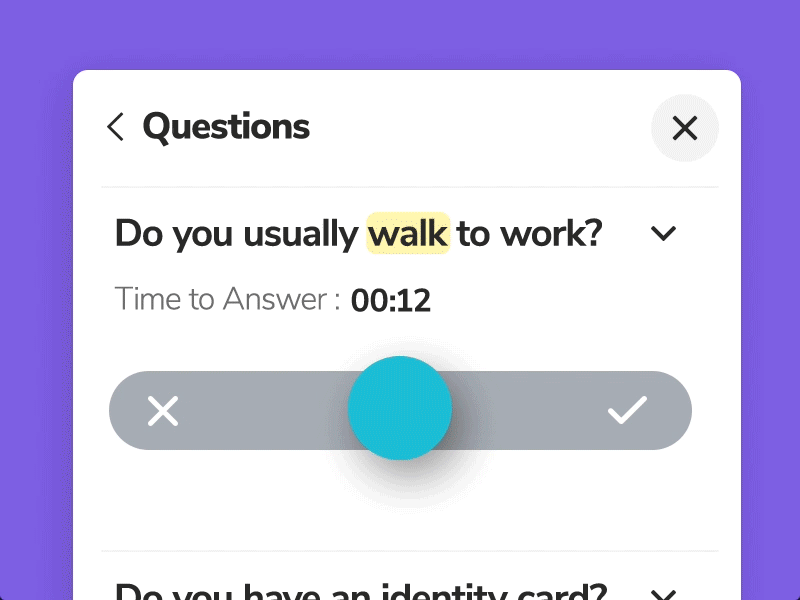 Right/Wrong Switch user interface right or wrong concept ui toggle switch animated
