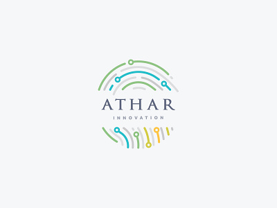 Athar Logo athar circuits effect fingerprint fingerprint logo impact innovation innovation logo