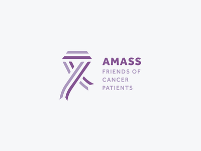 Amass Logo awareness cancer cancer disease cancer logo charity hope knot logo nonprofit patients ribbon spirit