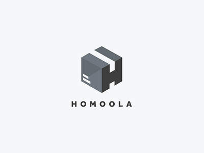 Homoola Logo box cargo cargo logo delivery h letter h logo kargo logistics logo negative space service transportation