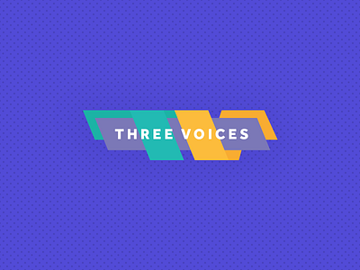 Three Voices Logo Concept concept logo shapes logo three three logo three voices tv logo voice logo voices