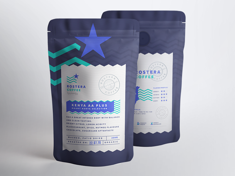 Rostera Coffee Packaging pt.4 coffee packaging coffee beans star coffee chemex coffee bag roasters espresso roasting branding coffee coffee package label