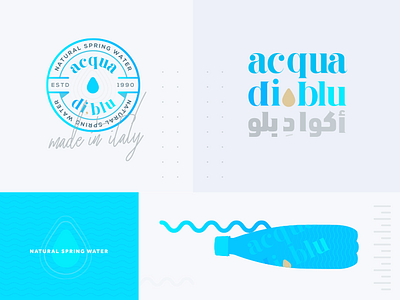 acqua di blu brand exploration pt.2 arabic logo blue brand brand exploration branding italy water logo natural spring water natural water brand water brand