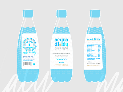acqua di blu bottle label design pt.3