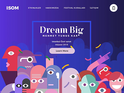 ISÖM - Landing Page Concept animated transition crowd interactive istanbul website landing page landing page design landing page ui motion parallax parallax scrolling parallax website sanat website scrolling animation ui web design web gif