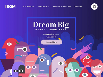 ISÖM - Landing Page Concept animated transition crowd interactive istanbul website landing page landing page design landing page ui motion parallax parallax scrolling parallax website sanat website scrolling animation ui web design web gif