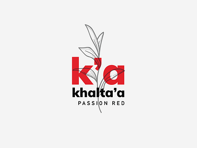 Khalta'a Brand - Passion Red Collection arabic logo branch brand branding identity k letter k logo leaves logo packaging design perfumery perfumes red red collection red perfume