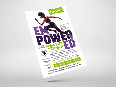 Waitr Event Flyer branding design event fitness flyer poster women workout