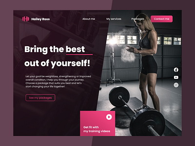 Personal Trainer Landing Page design graphic design gym landing trainer ui ux web website