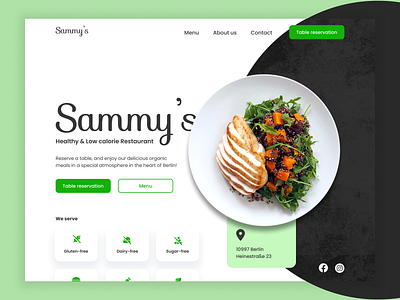 Restaurant Landing Page Design design graphic design landing restaurant ui ux web website