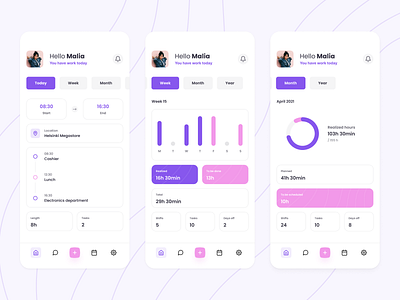 Mobile App Concept for Shift Workers⚡