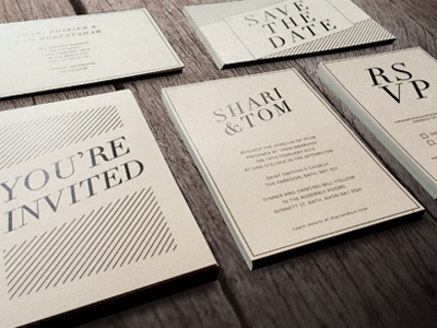 Wedding identity didot print wedding invitations