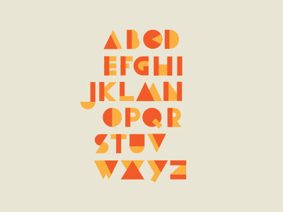 Geometric Alphabet custom type geometric typography
