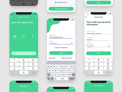 Investment app | Dark mode app darkmode design finance investment ui ux web